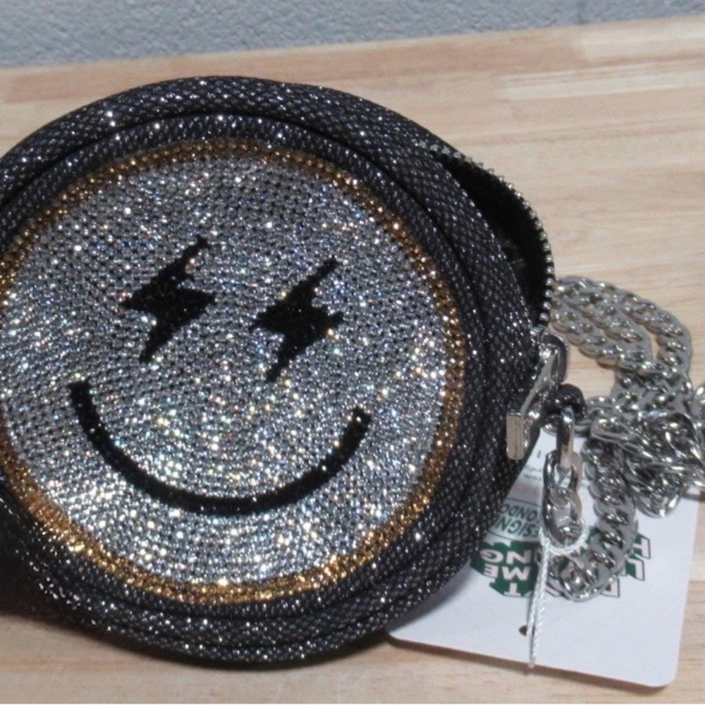 NWT Sparkling Smiley Face Crossbody Bag
